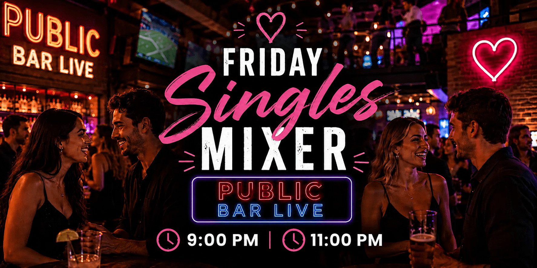 Friday Singles Mixer at Public Bar Live