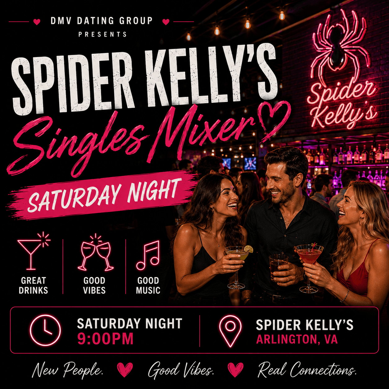 Saturday Night Singles Dating Mixer Spider Kelly's