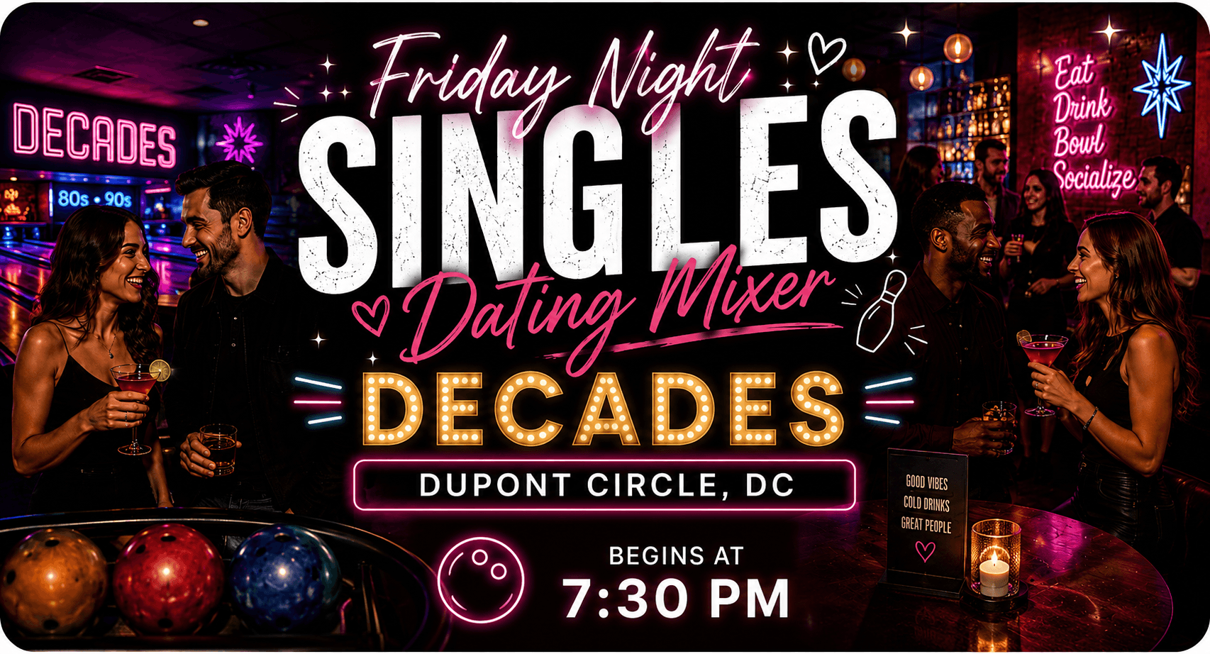 Friday DC Singles & Professionals Networking Mixer at Decades (Nov 6)